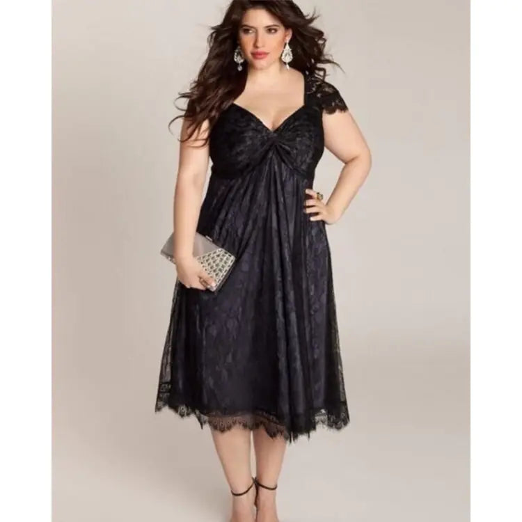 Plus Size Gothic Lace Dress for Women