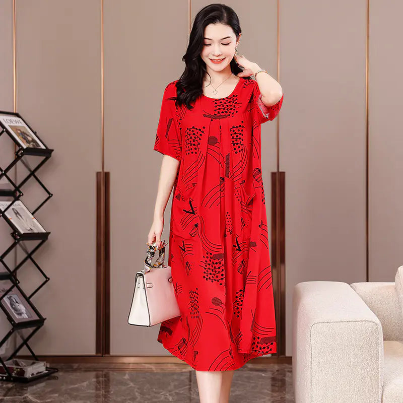 2023 Plus Size Cotton Dress for Summer Women