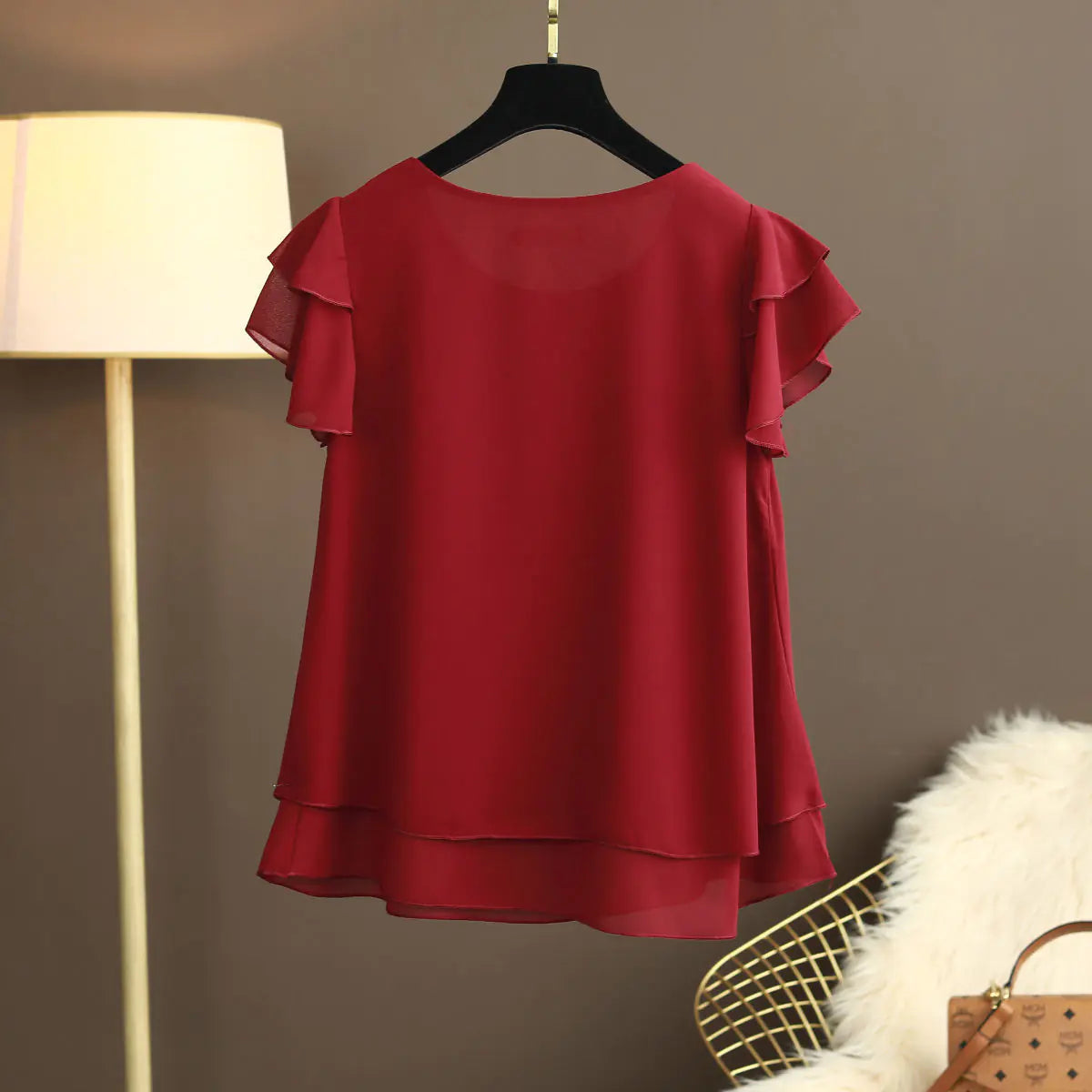 Plus Size Summer Chiffon T-Shirt for Women