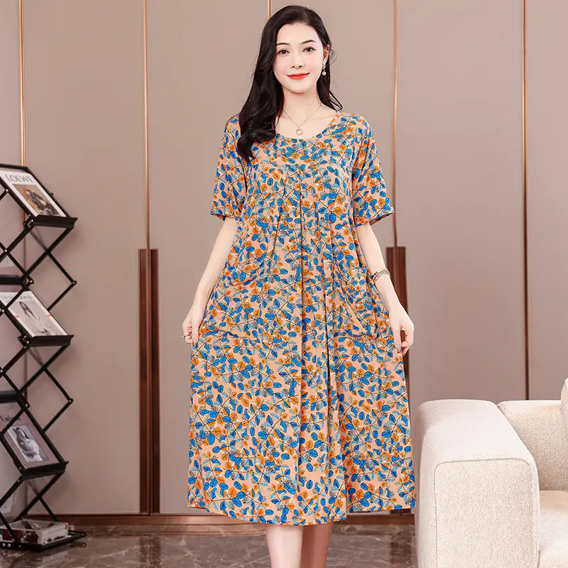 2023 Plus Size Cotton Dress for Summer Women
