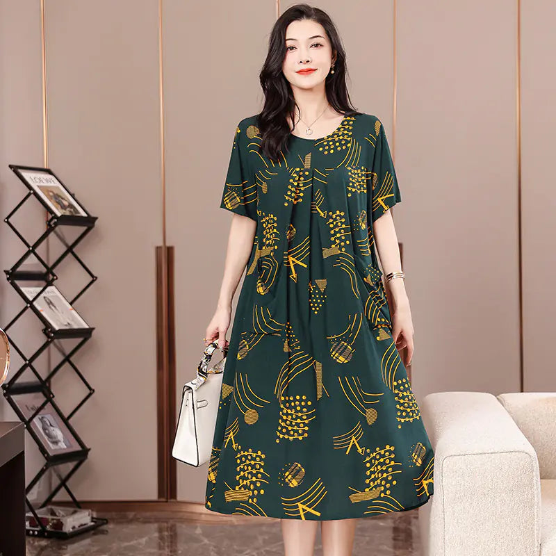 2023 Plus Size Cotton Dress for Summer Women