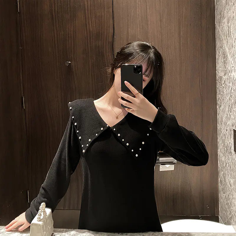 Plus Size Autumn Winter Knit Dress for Women