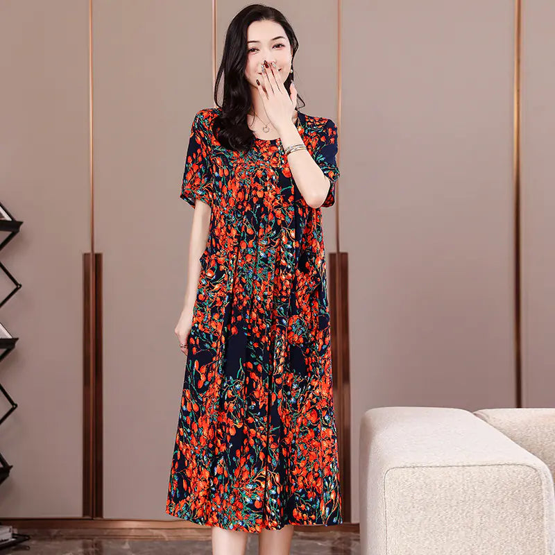 2023 Plus Size Cotton Dress for Summer Women