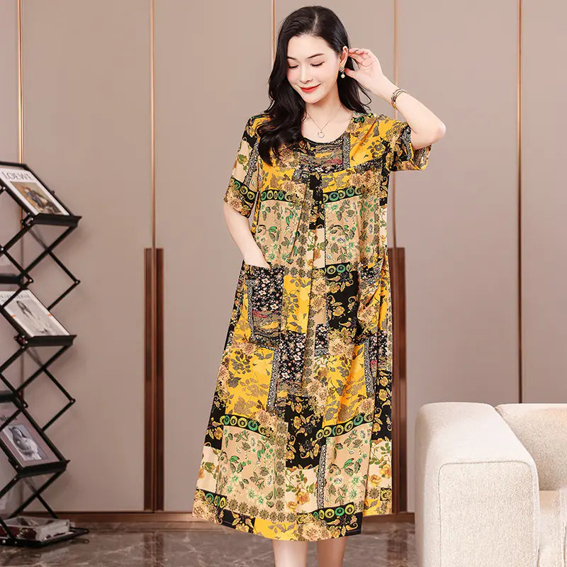 2023 Plus Size Cotton Dress for Summer Women