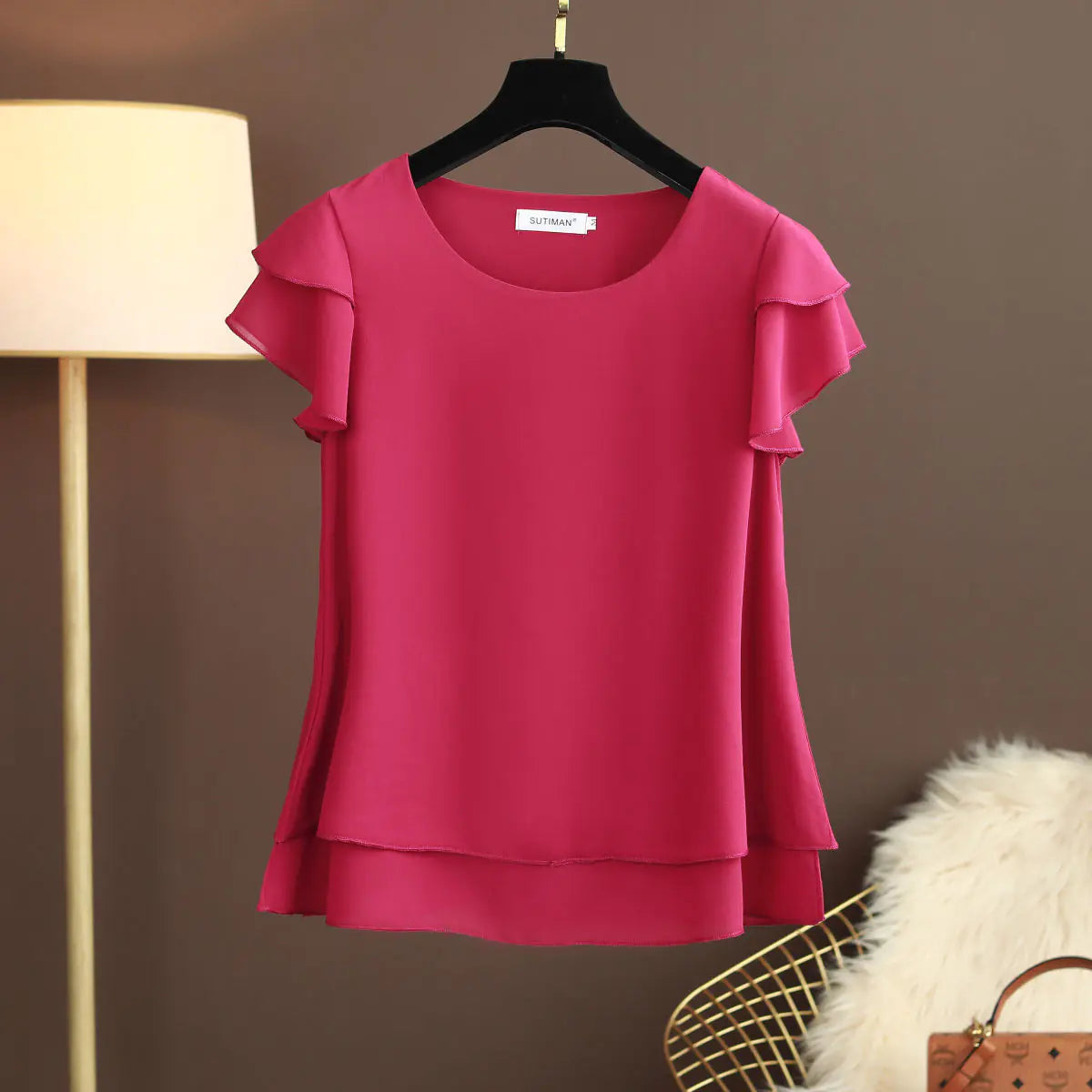 Plus Size Summer Chiffon T-Shirt for Women