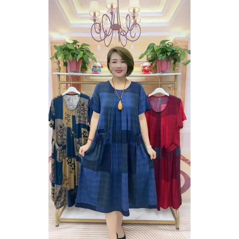 2023 Plus Size Summer Dress for Older Women