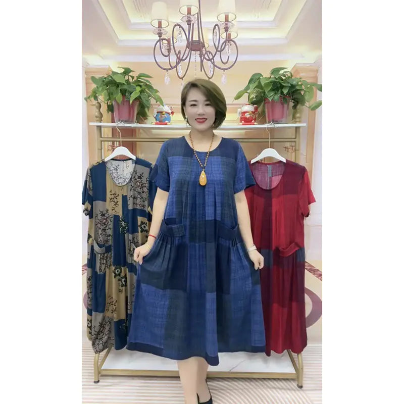 2023 Plus Size Summer Dress for Older Women