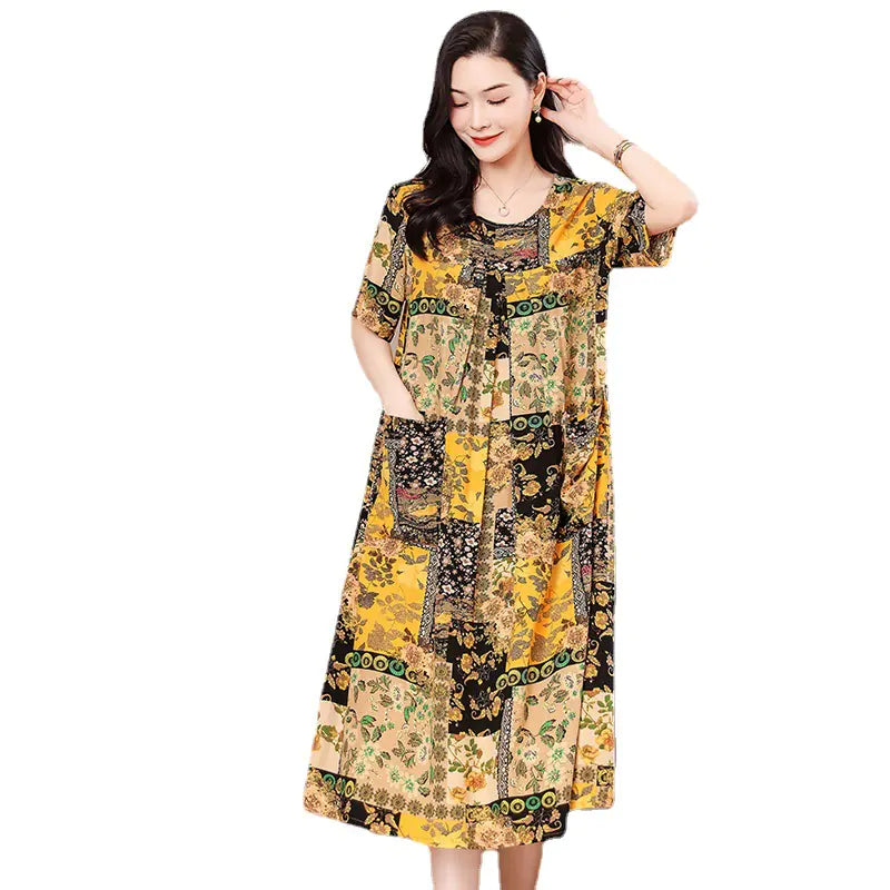 2023 Plus Size Cotton Dress for Summer Women