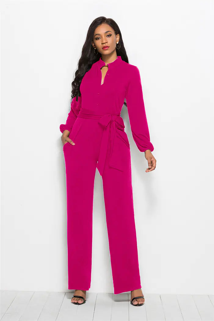 Plus Size Long Sleeve Jumpsuit for Women