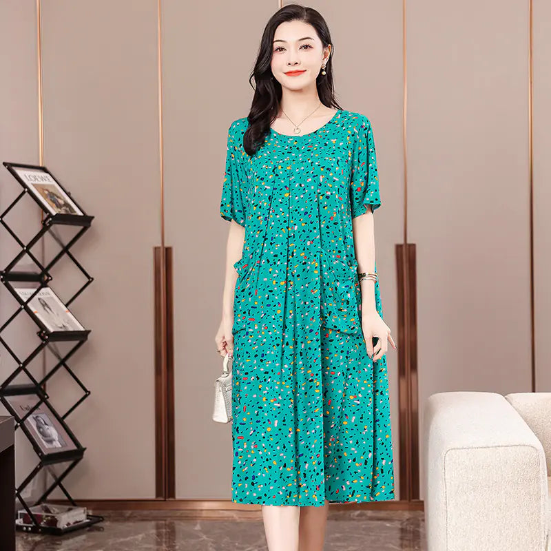 2023 Plus Size Cotton Dress for Summer Women