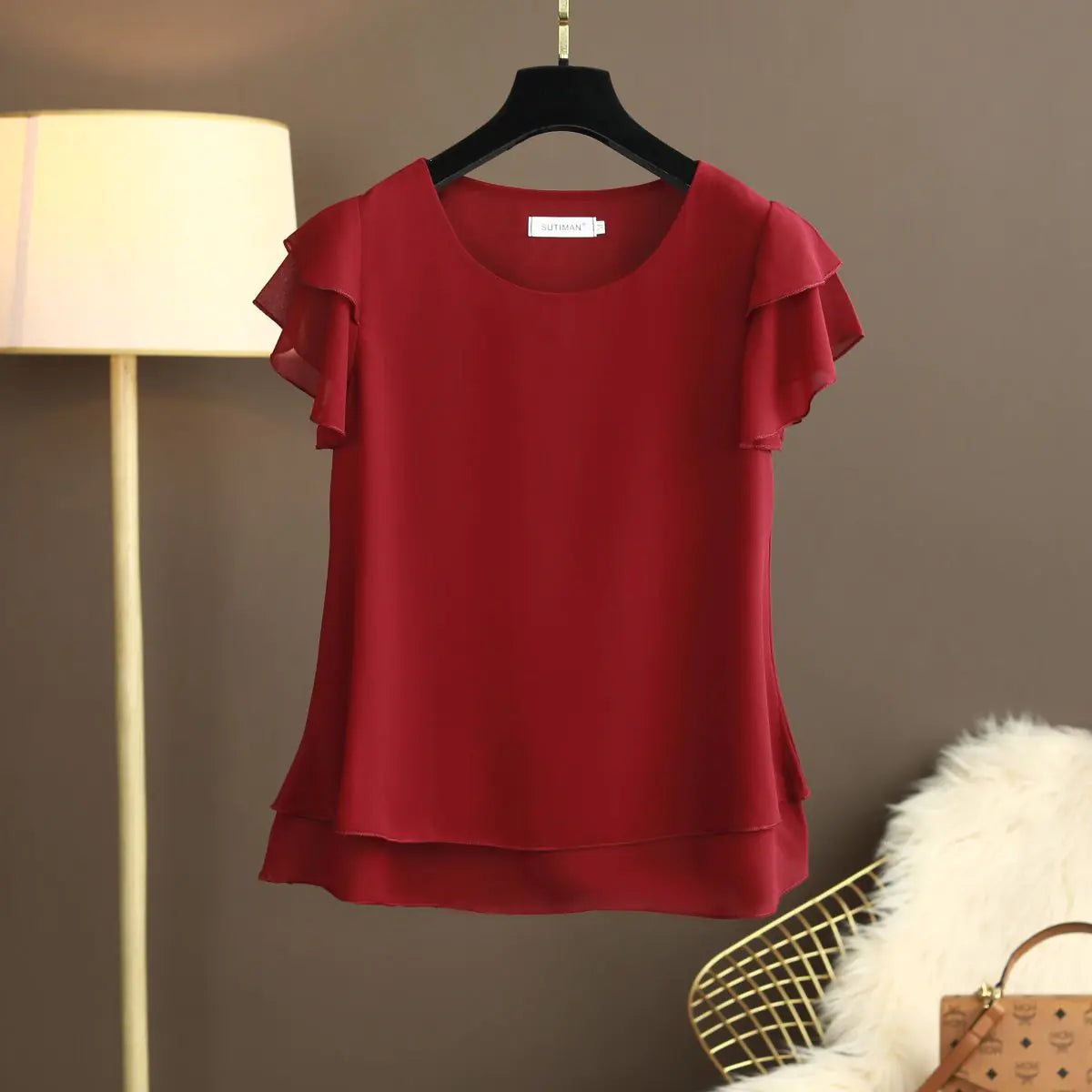 Plus Size Summer Chiffon T-Shirt for Women