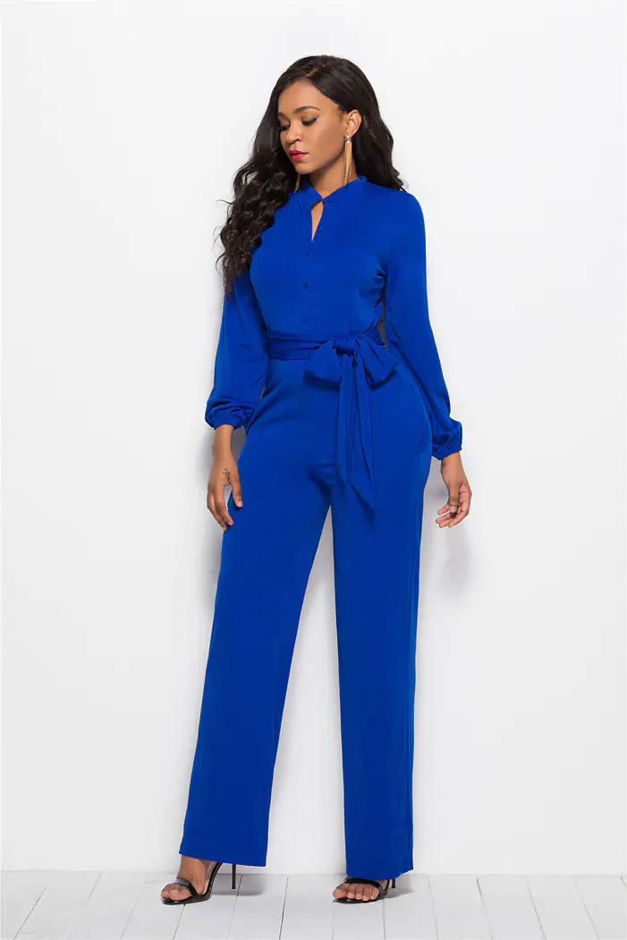 Plus Size Long Sleeve Jumpsuit for Women