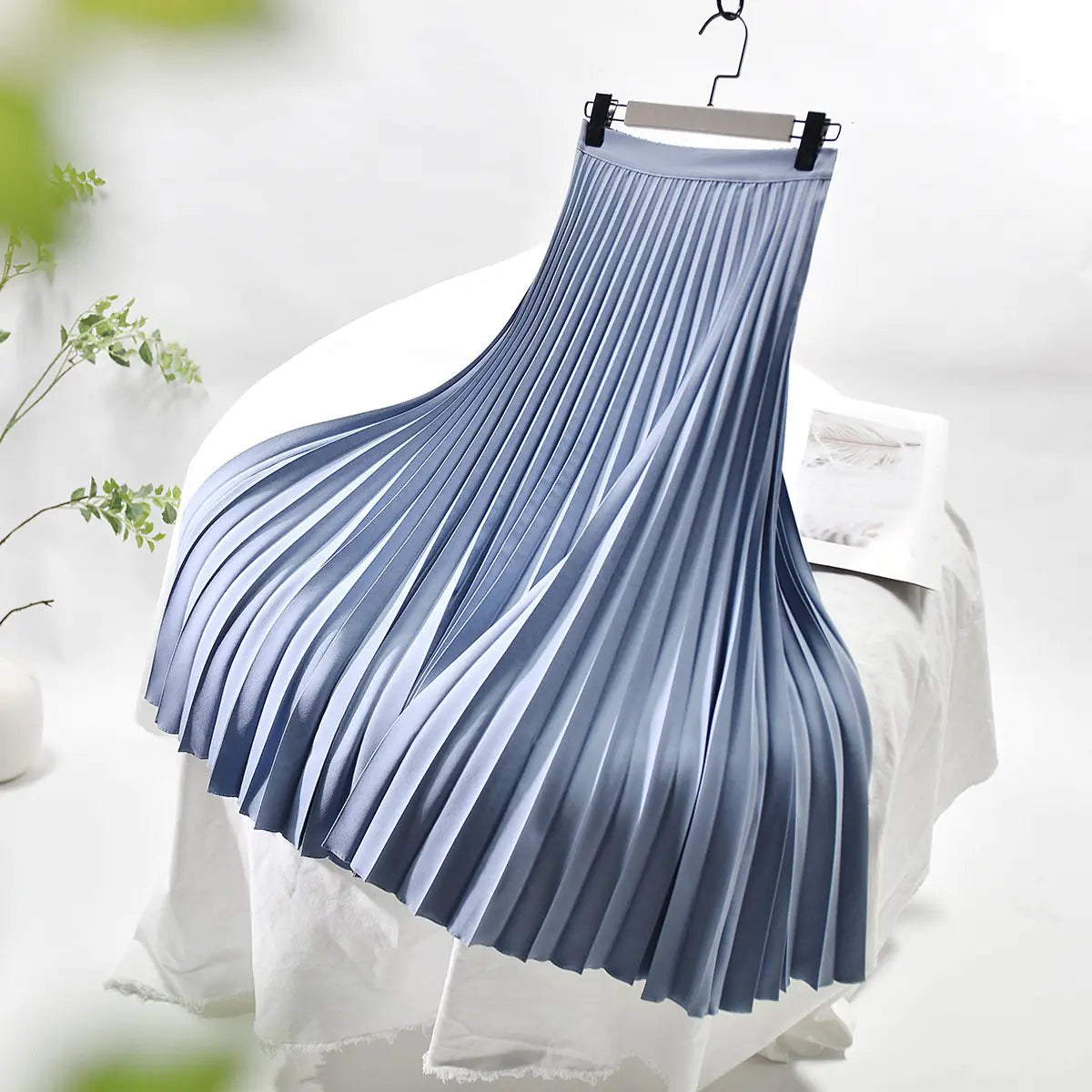 High Waist Plus Size Pleated Skirt for Women