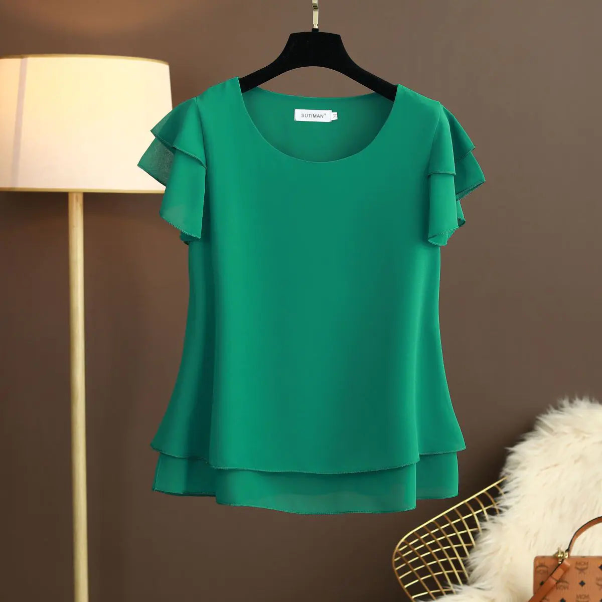 Plus Size Summer Chiffon T-Shirt for Women