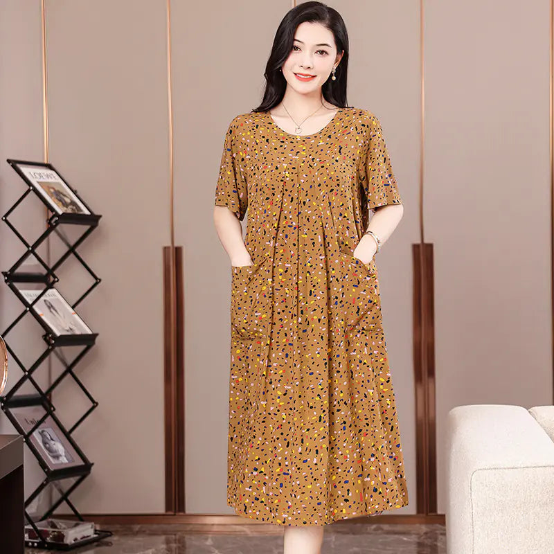 2023 Plus Size Cotton Dress for Summer Women