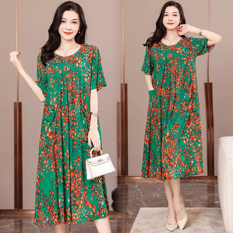 2023 Plus Size Cotton Dress for Summer Women