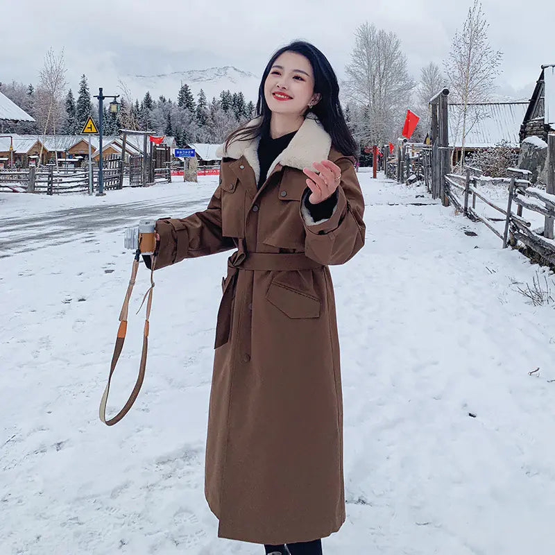 Over-the-Knee Tooling for Plus Size Cashmere Women