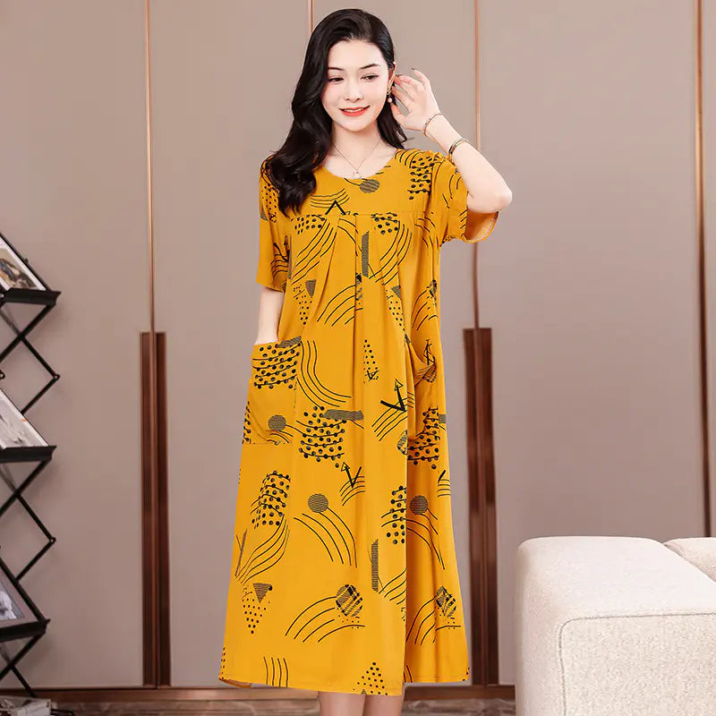 2023 Plus Size Cotton Dress for Summer Women