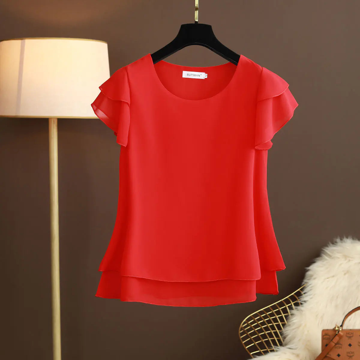 Plus Size Summer Chiffon T-Shirt for Women