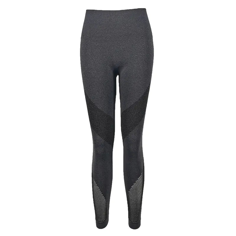 Plus Size Hollow Mesh Sports Leggings for Women