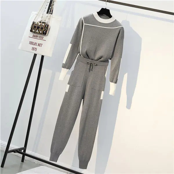 Fashionable Plus Size Sweater Knit Set for Women