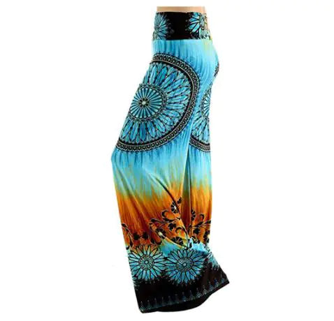 Plus Size Floral Print Long Pants for Women