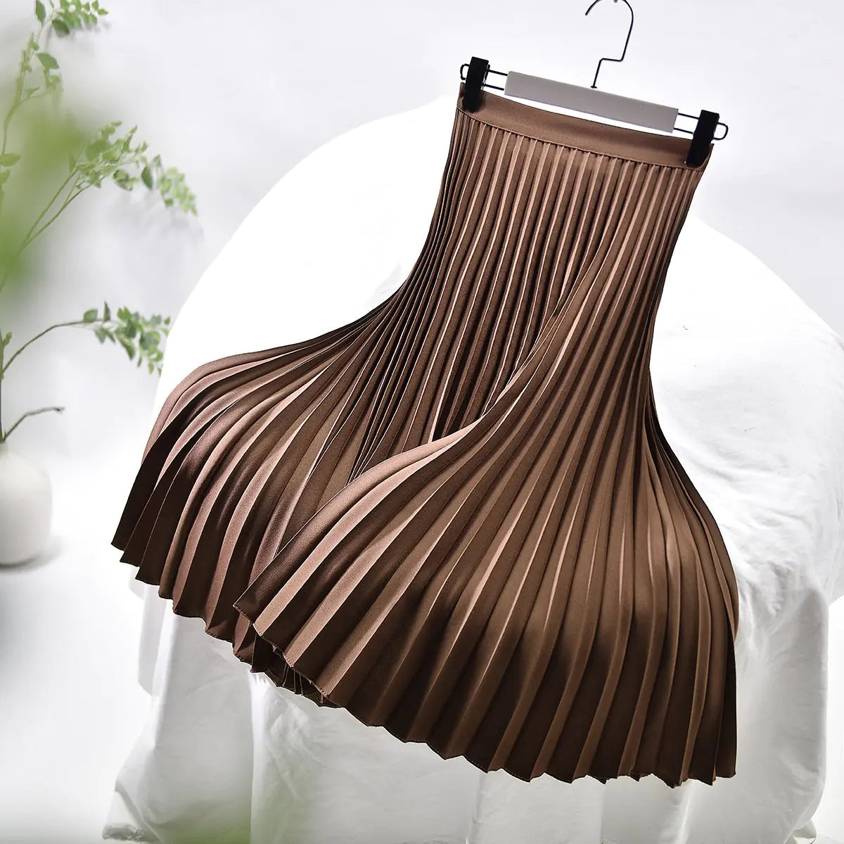 High Waist Plus Size Pleated Skirt for Women