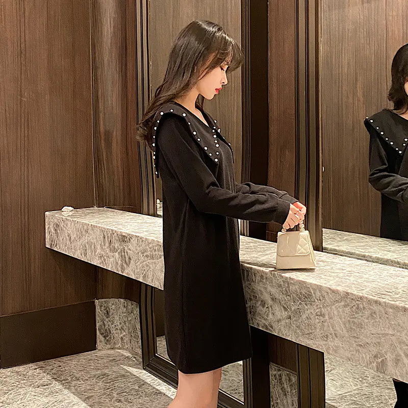 Plus Size Autumn Winter Knit Dress for Women