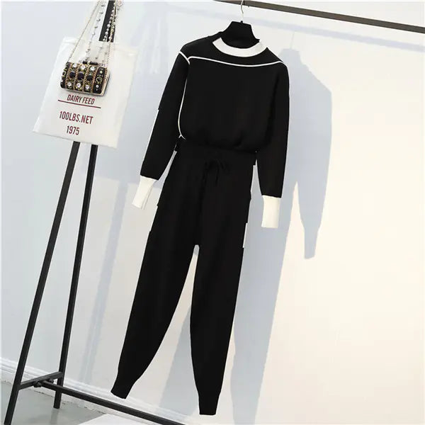 Fashionable Plus Size Sweater Knit Set for Women