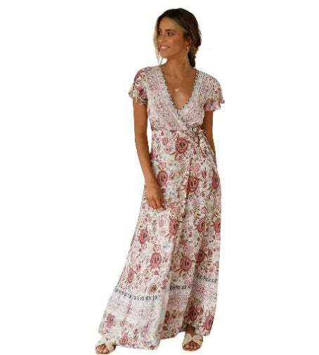 Plus Size Printed Midi Dress for Women (Summer)