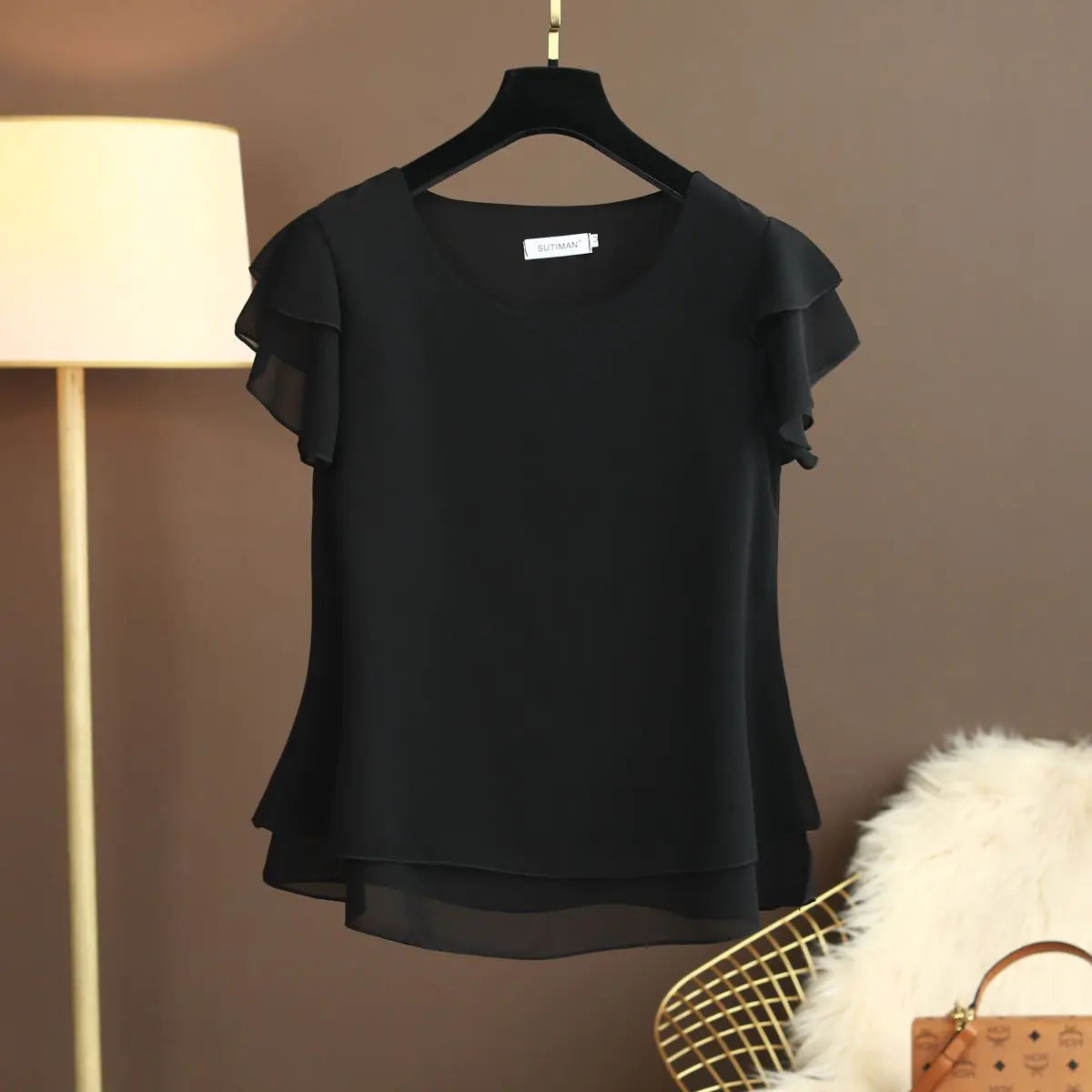 Plus Size Summer Chiffon T-Shirt for Women
