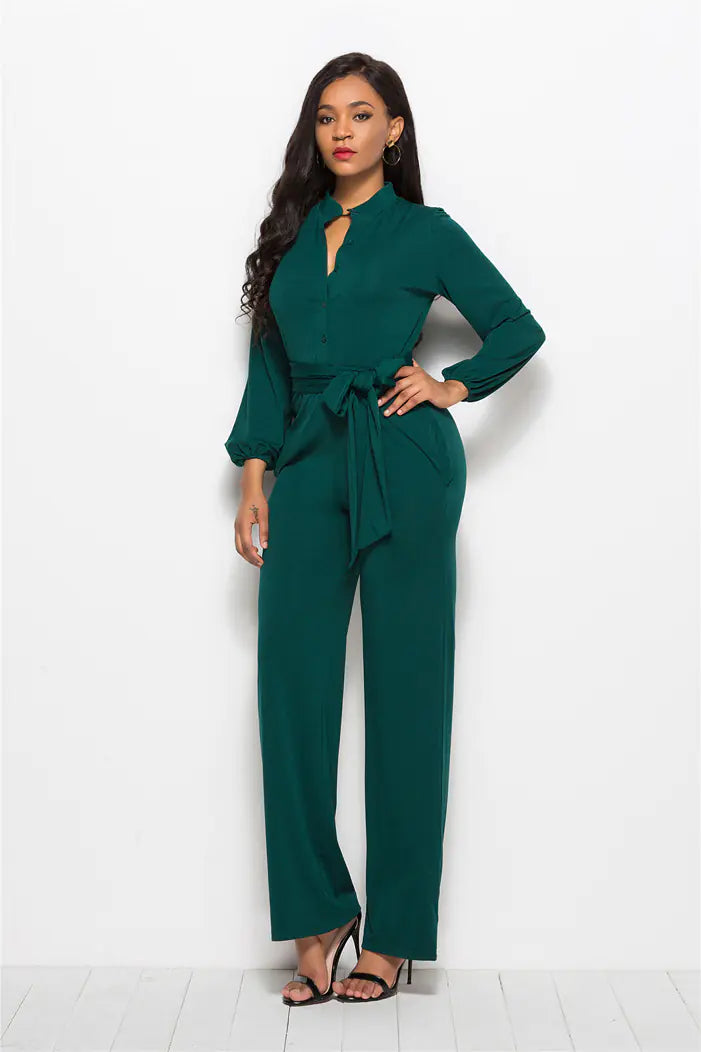 Plus Size Long Sleeve Jumpsuit for Women